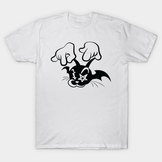 CAT (Black on white). T-Shirt by SJBTees